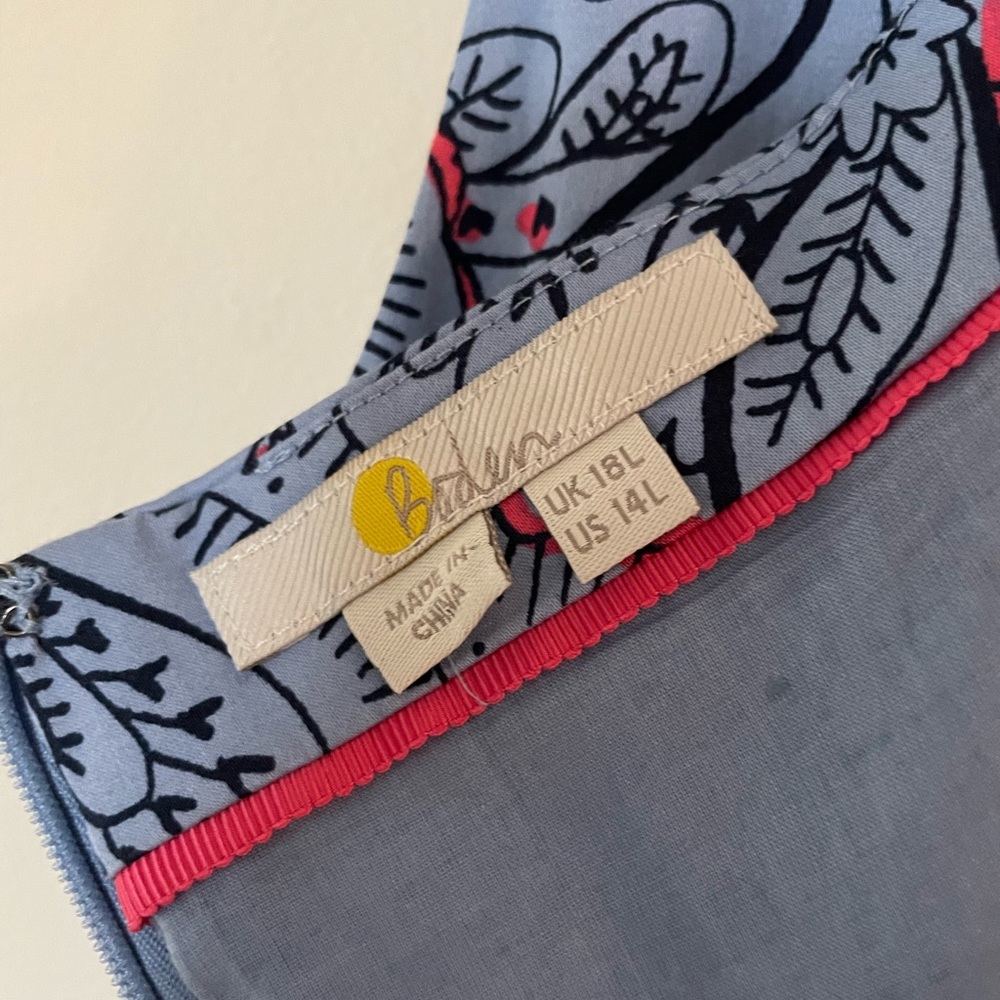 Boden Blue and Red Floral Dress - Picture 10 of 12
